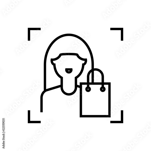 Client choise line icon, concept sign, outline vector illustration, linear symbol.