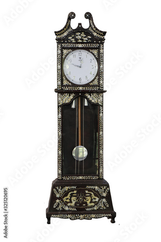 Photos old clock isolated on white background