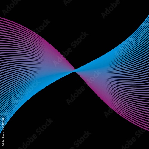 Modern line abstract background vector illustration