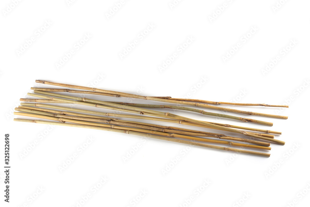 Bamboo sticks isolated on white