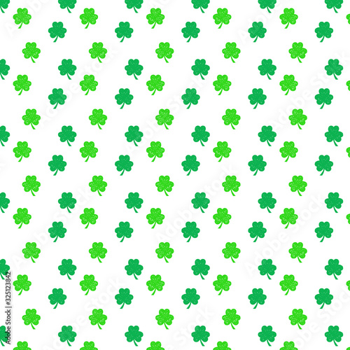 Three leaf clover seamless pattern