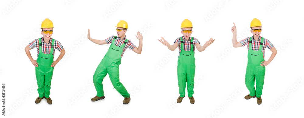 Fototapeta premium Industrial worker isolated on the white background