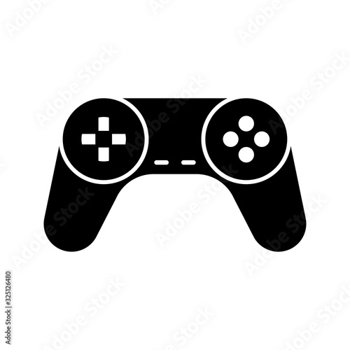 Joystick gamepad controller, flat design, vector illustration, isolated on white background