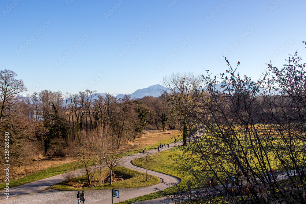 Panoramic view of the Chiemsee in Bavaria Germany
Panoramic view of the Chiemsee in Bavaria Germany