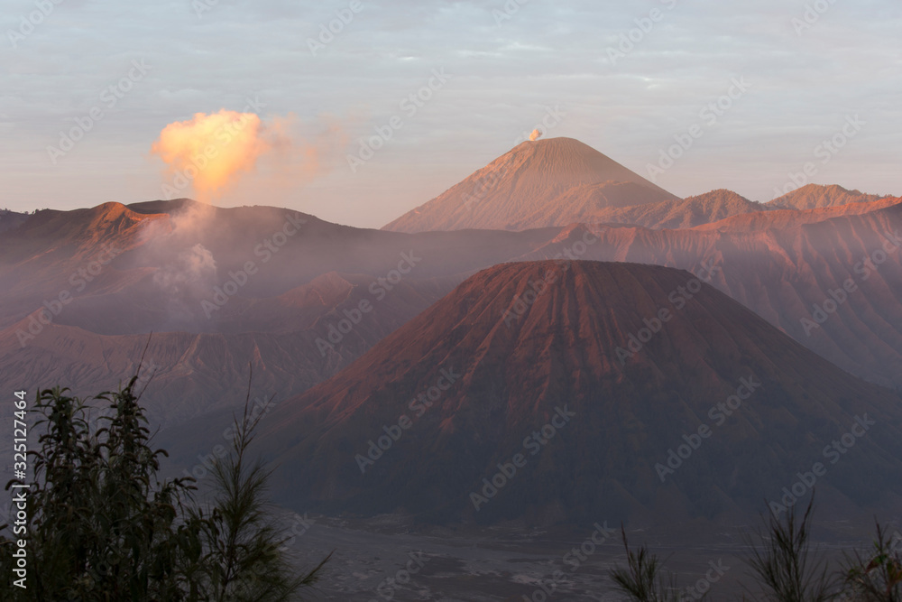 Sunrise in front of Bromo mountain