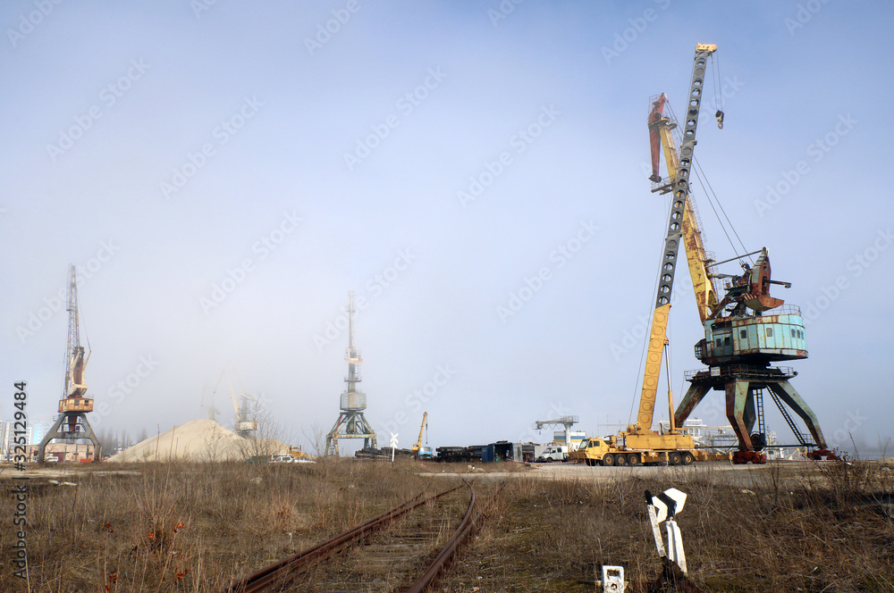 Repair of the port crane. Ukraine, Cherkasy.
