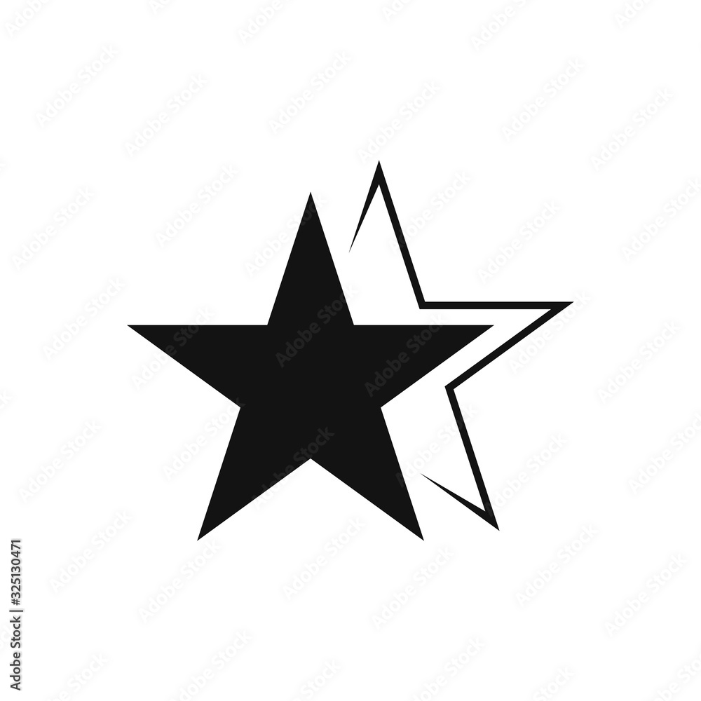 Obraz premium Star icons. Pictogram star with an interesting idea. Flat style, vector illustration.