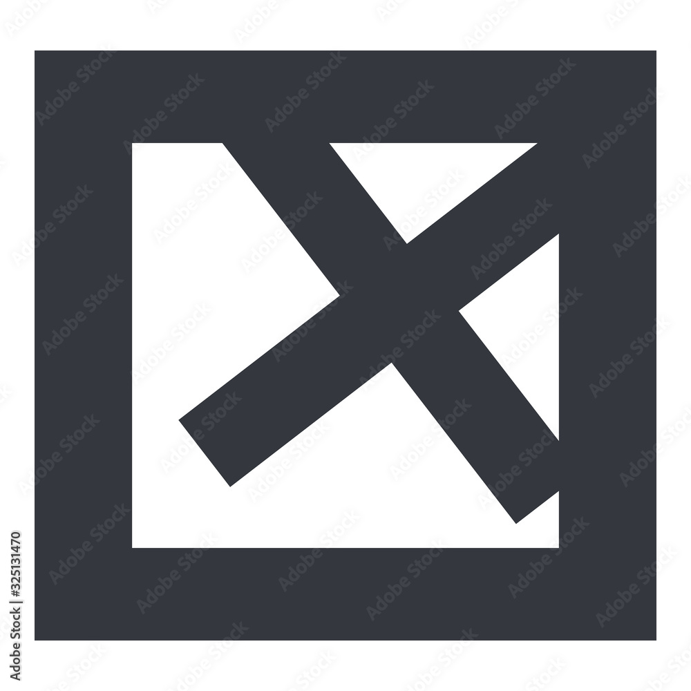 Vector Single NO Sign Icon