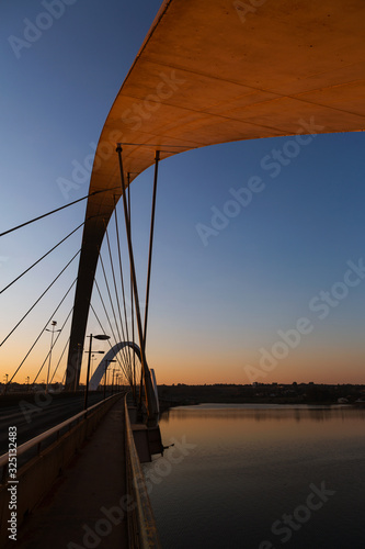 Bridge over the artificial lake in Brasilia.