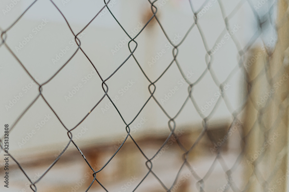 Fototapeta premium fence mesh close-up macro photography