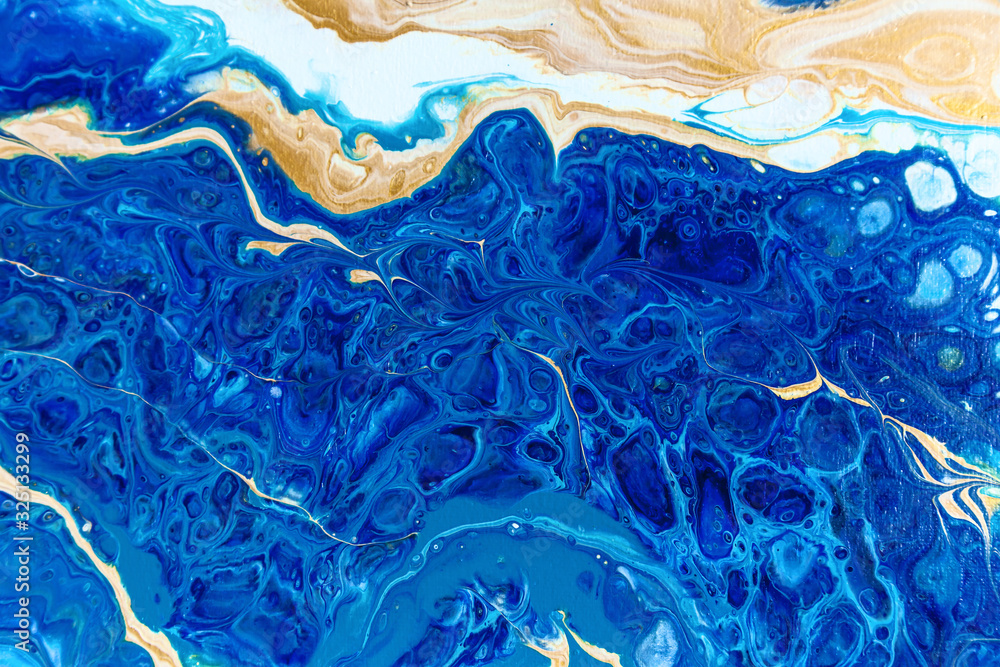 Multicolored texture fluid art