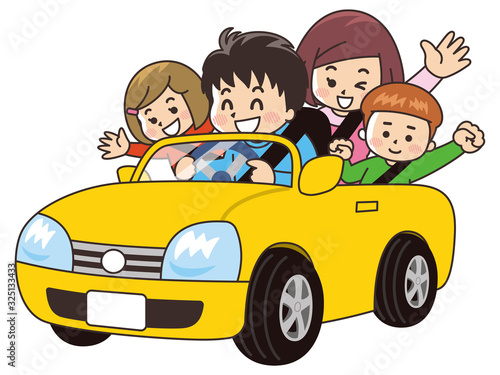 家族でドライブ