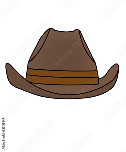 Simple drawn cowboy hat, illustration