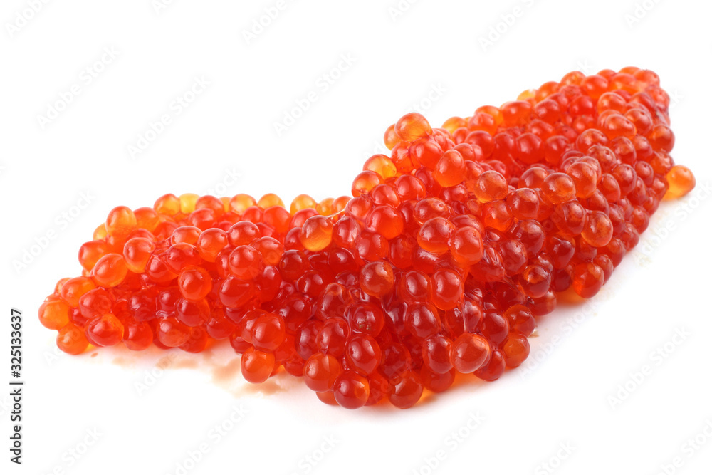 Red caviar isolated on white Red caviar isolated on white