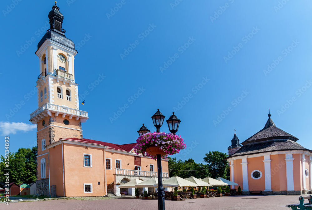 The town hall at the center square in Kamenets