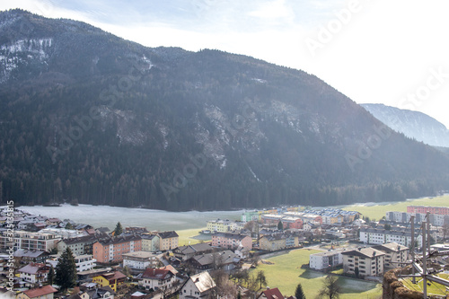 Panoramic view of Kufstein Austria, wonderful mountain panorama with a distant view