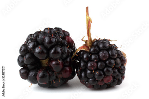Blackberries isolated on white