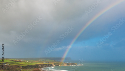 Double rainbow over the Causeway Coast  Northern Ireland
