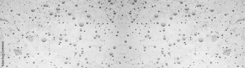 Gray grey concrete texture background banner panorama with air holes