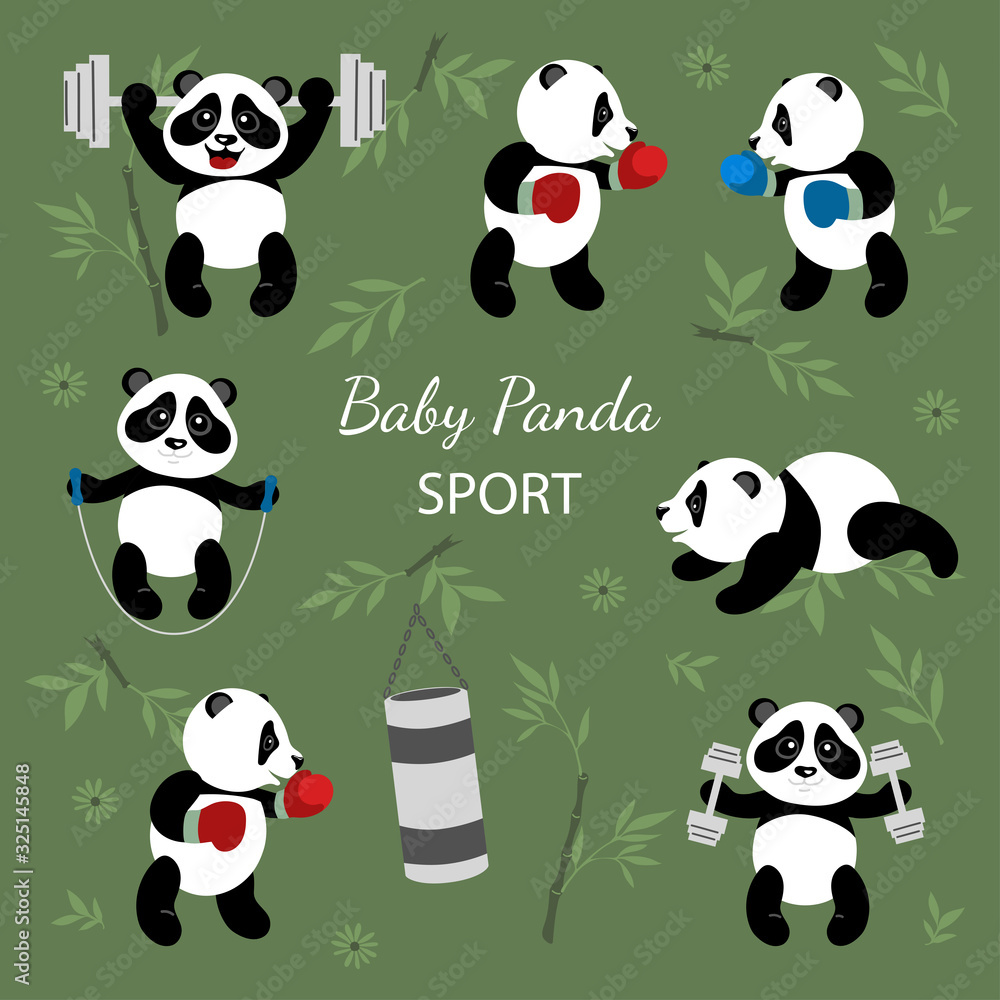 seamless background with pandas seamless background with pandas