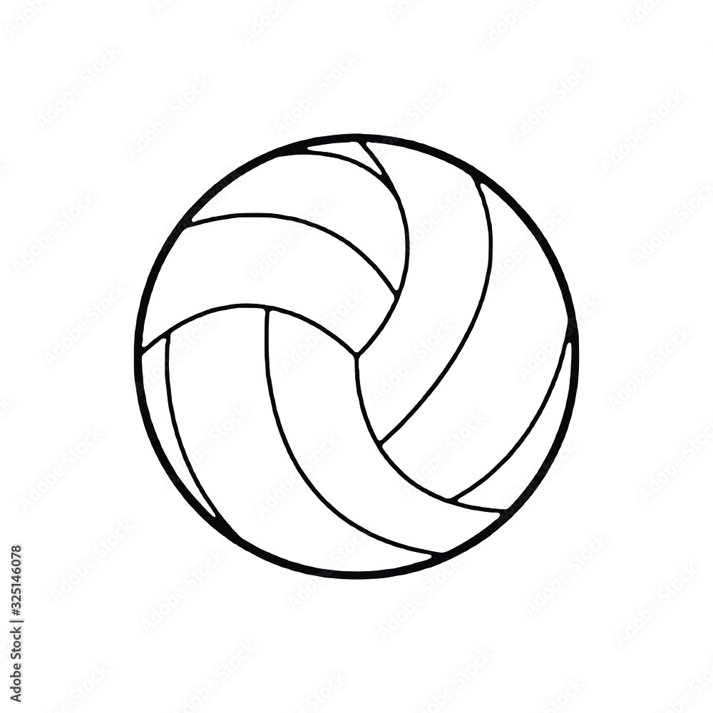 volleyball outline Vector icon