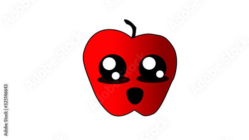 manzana, fruta, rojo, alimento, aislada, salubre, blanco, fresco, corazón, dieta, verde, salud, amor, naturaleza, delicioso, ilustración, dibujos animados, madura, comer, jitomate, organica, 1, nutric