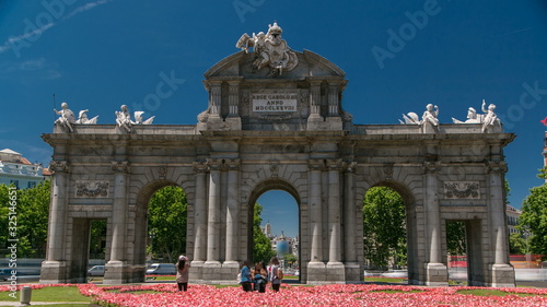 The Puerta de Alcala timelapse is a Neo-classical monument in the Plaza de la Independencia in Madrid, Spain.