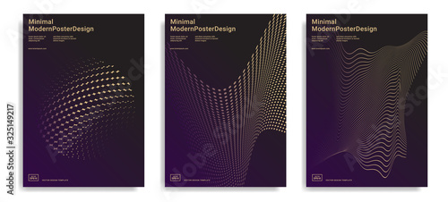 Set of modern design templates with dynamic geometric shapes. Abstract backgrounds for covers, posters, placards, flyers, presentations, banners, brochures, annual reports. Vector illustration.