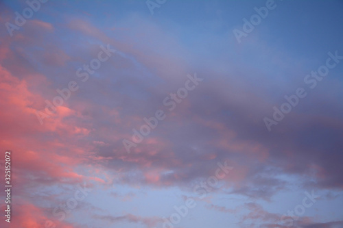 Light sunset colorful summer clouds