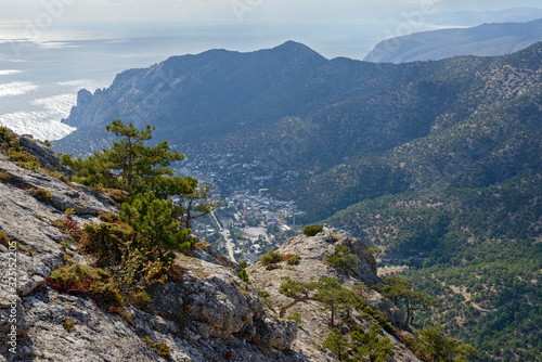 View towards New World location from Hawk Mountain, Crimea, Russia.