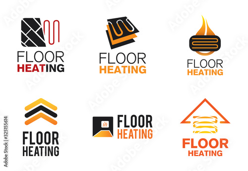 Vector logo of Underfloor heating and heat