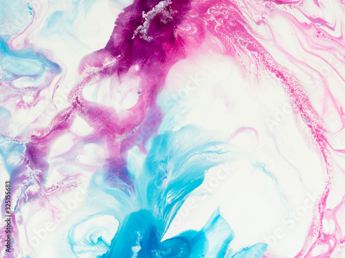 Blue and pink creative abstract hand painted background © Artlu