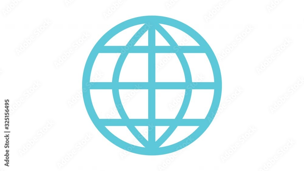World internet connection logo animation blue World internet connection logo animation blue