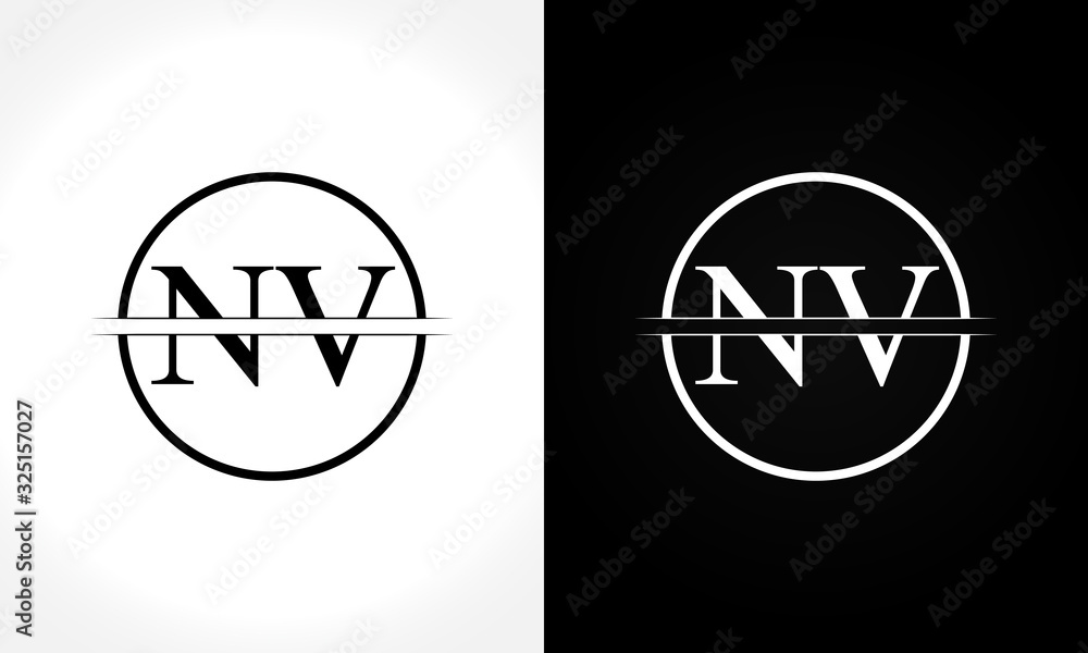 Initial Monogram Letter NV Logo Design Vector Template. NV Letter Logo Design Initial Monogram Letter NV Logo Design Vector Template. NV Letter Logo Design