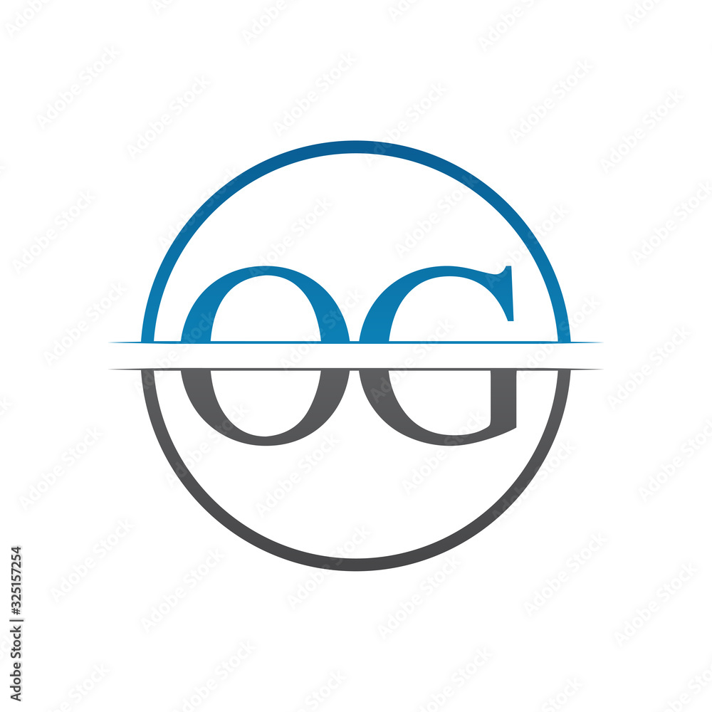 Naklejka premium Initial Monogram Letter OG Logo Design Vector Template. OG Letter Logo Design