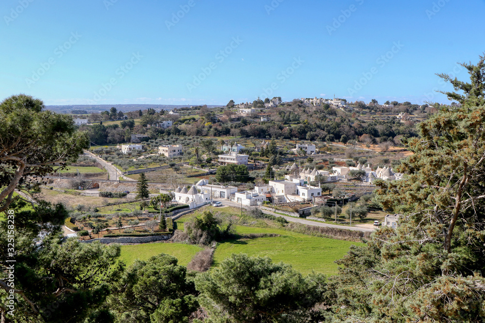 Overview of the Itria Valley in Puglia, Italy