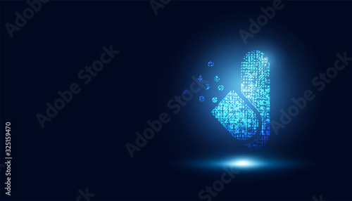 abstract medical pill innovation concept health care science background design.