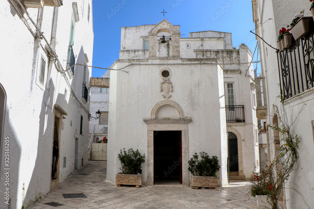 Church of Madonna del Soccorso (Lady of Succour) in Locorotondo, Bari, Puglia, Italy