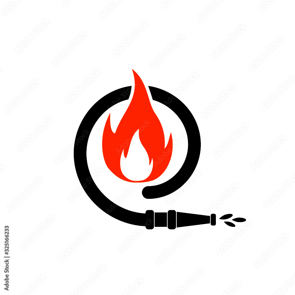 Fire station icon on white background - obrazy, fototapety, plakaty 
