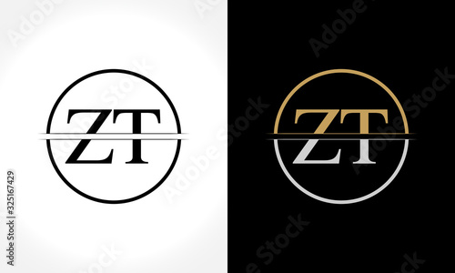 Initial ZT Logo Design Vector Template. Creative Letter ZT Business Logo Vector Illustration