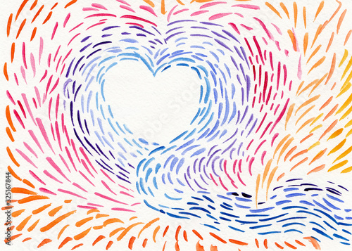 Photo Hand drawn abstract background about love, sympathy, miracles