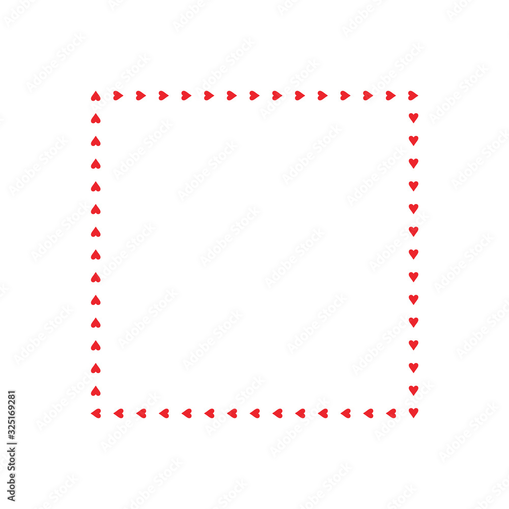 Red square with heart icon isolated on white background. For Valentine's day, banners, posters and wallpaper. Hearts of love. Red square with heart icon isolated on white background. For Valentine's day, banners, posters and wallpaper. Hearts of love.