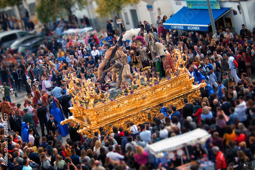 Holy week in Spain, the procession of Christ the exaltation.