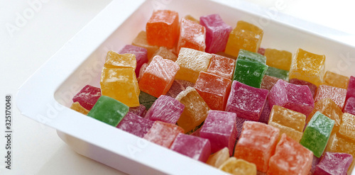 Turkish delight, a variety of colorful fruit-flavored Turkish delight,