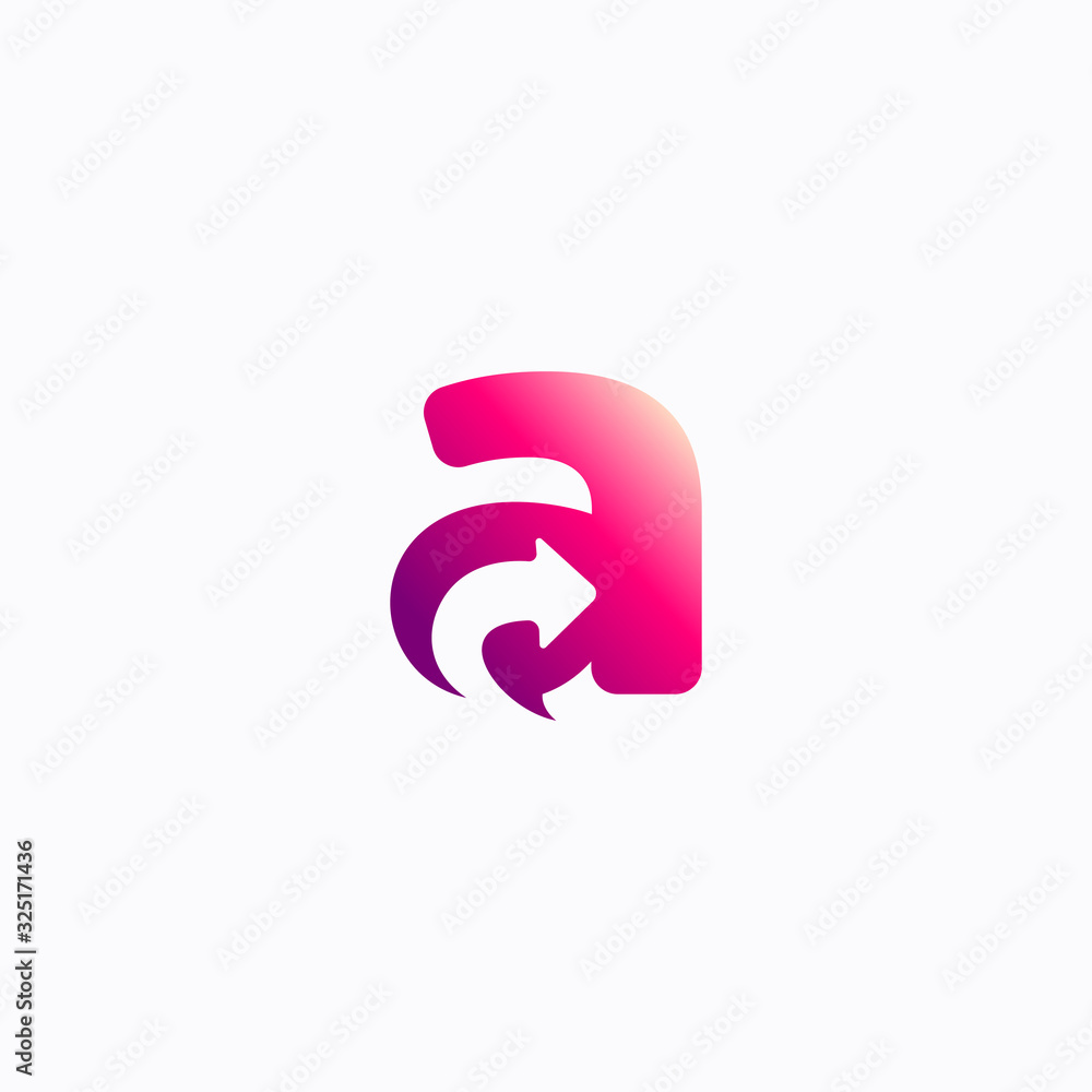 vector letter a arrow logo design template vector letter a arrow logo design template