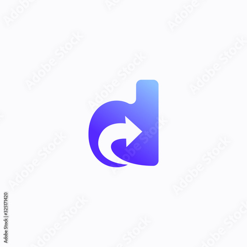Free Download vector letter d  arrow logo design template - GFXLoad