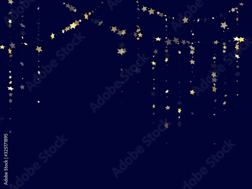 Fototapeta Naklejka Na Ścianę i Meble -  Gold gradient star dust sparkle vector background.