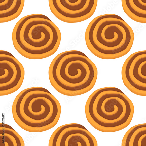 Illustration on theme big set identical biscuit, kit colorful pastry cookie