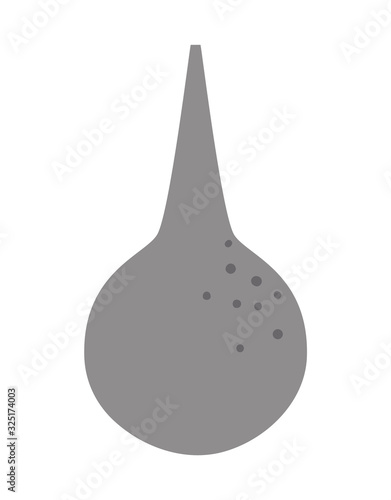 Vector flat enema icon. Medical equipment picture isolated on white background. Healthcare, research and laboratory concept. Health check or treatment clip art.