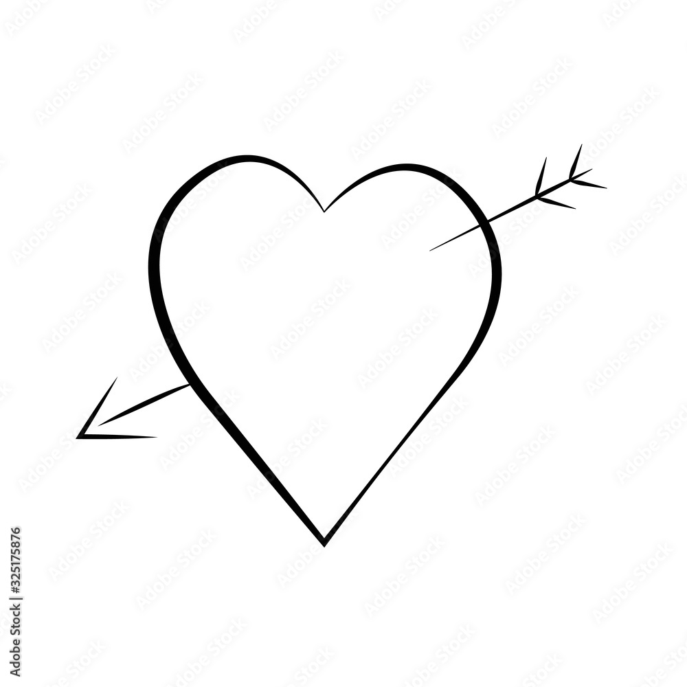 Set of outline hand drawn heart icon.Vector heart collection. Illustration for your graphic design. Set of outline hand drawn heart icon.Vector heart collection. Illustration for your graphic design.